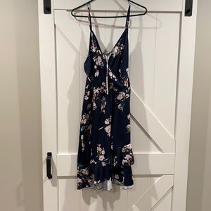 Navy floral dress